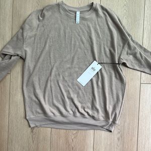 Alo yoga soho pullover - gravel NWT